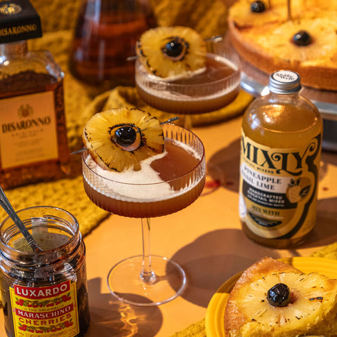 Nostalgic Thanksgiving Dessert Cocktail Recipe: The Pineapple Upside Down Rum Cocktail