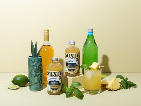 Pineapple Basil Lime Cocktail and Mocktail Mixers