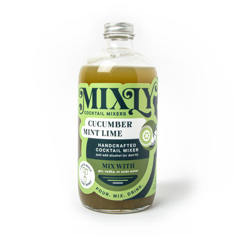 Cucumber Mint Lime Mixly Cocktail and Mocktail Mixers