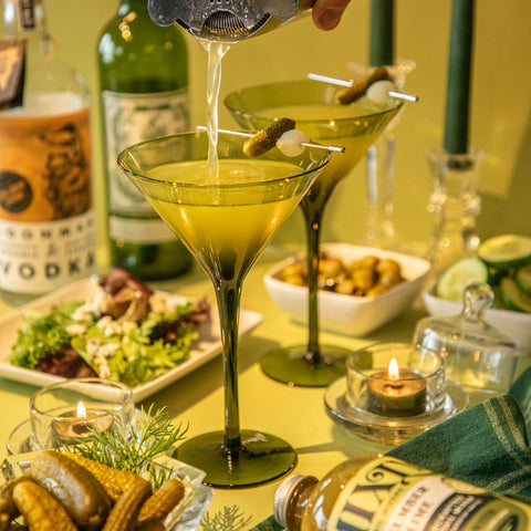 Thanksgiving Appetizer Cocktail Pairing: The Cucumber Dill Pickled Martini