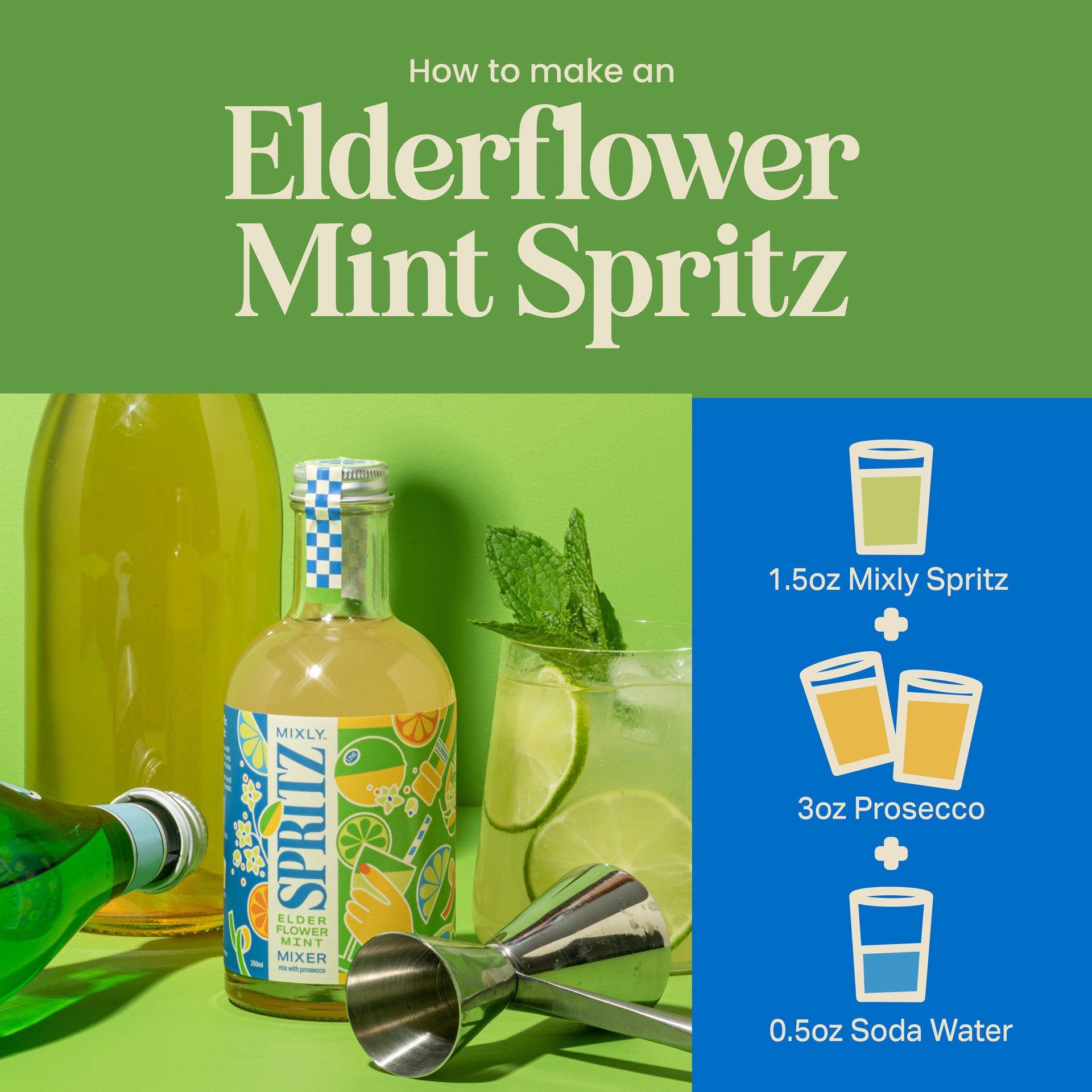 New! Mixly Spritz Mixer Trio | Non Alcoholic Cocktail & Mocktail