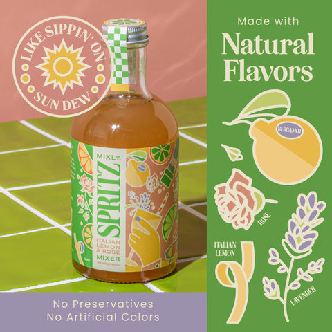 New! Mixly Spritz Mixer Trio | Non Alcoholic Cocktail & Mocktail Gift Set