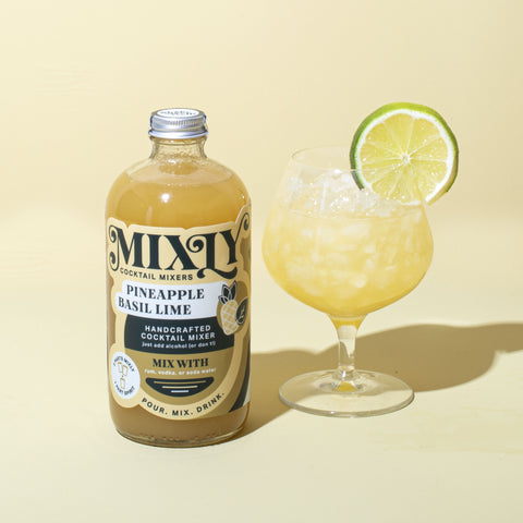Pineapple Basil Lime Mixly Cocktail and Mocktail Mixer